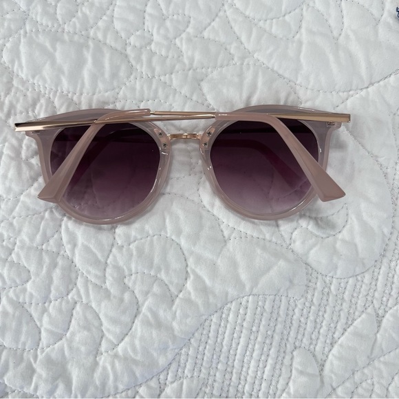 J. Crew Sunglasses Women Pink Round Mauve Gold - Picture 3 of 10